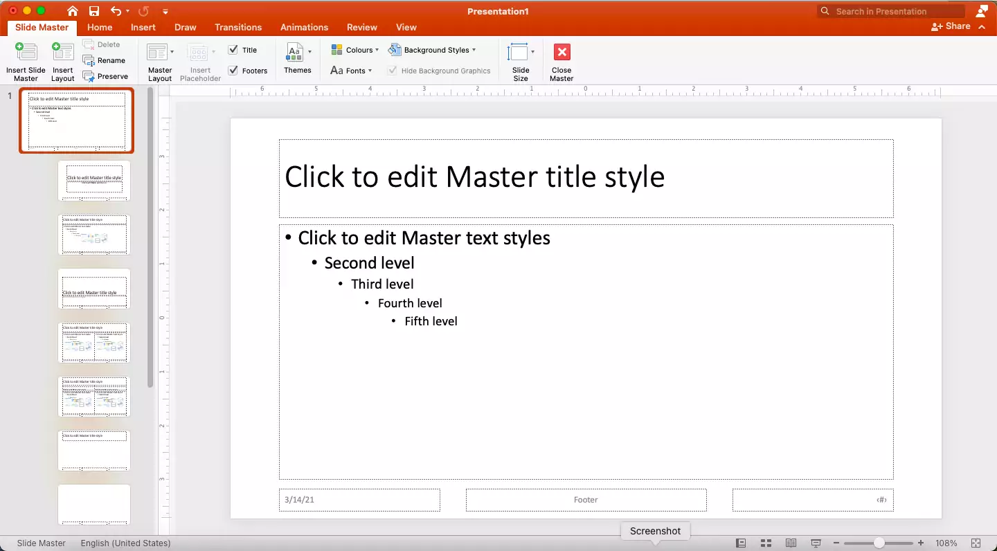 layouts of slide