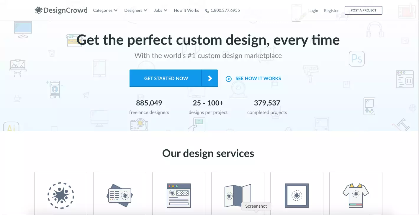 one of the best banner of designcrowd freelance websites