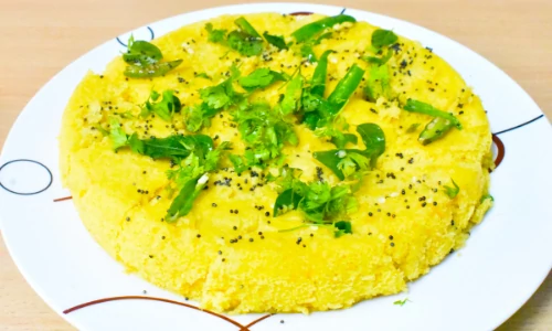 its time to serve khaman dhokla