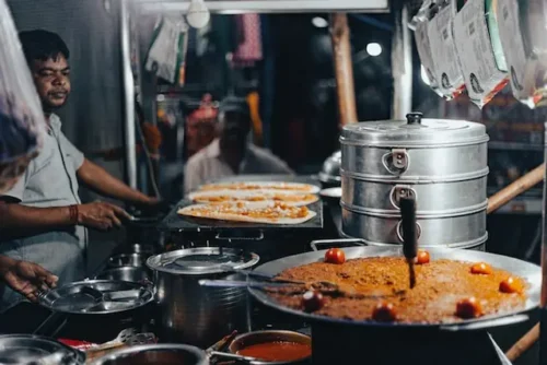 Indian man cooking