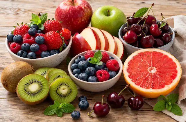 best fruits for weight loss at night including apples berries and kiwi