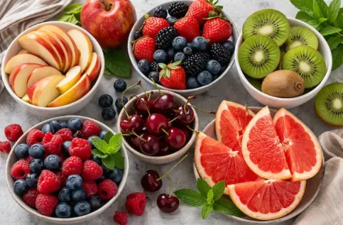 fruits to eat at night for weight loss like apples berries kiwi and grapefruit
